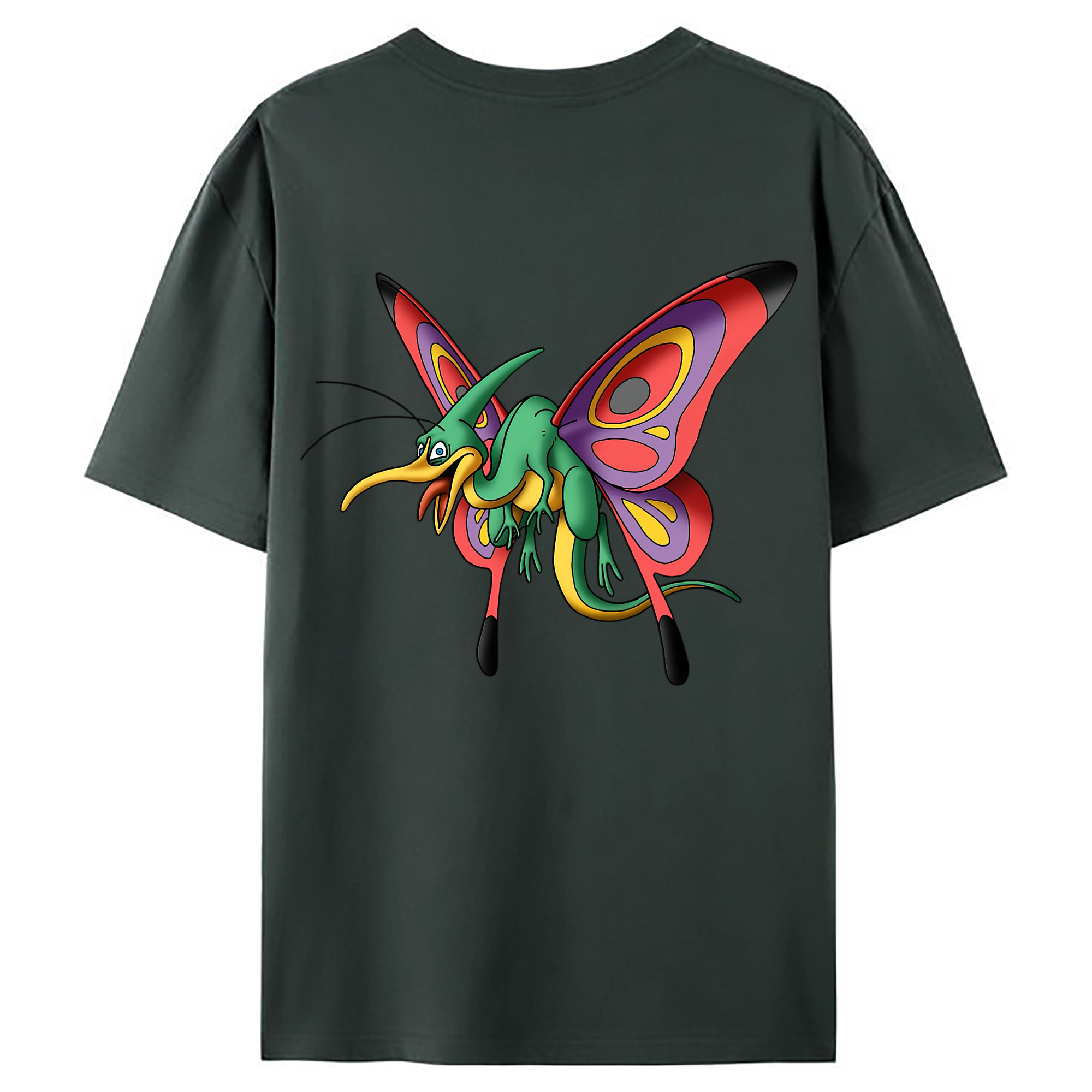 （画像用） ドラゴンクエスト Doragon Kuesuto Dragon Quest 綿100％ メンズ半袖Tシャツ（バックプリント） 通気性